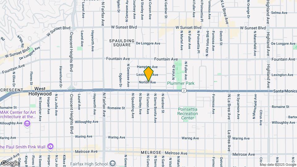 7602 Norton Ave Map and Location Details