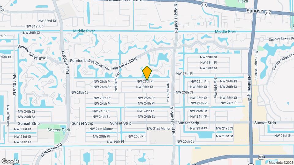 9162 NW 26th Pl Map and Location Details