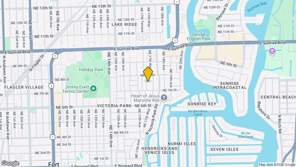 720 NE 17th Terrace Map and Location Details