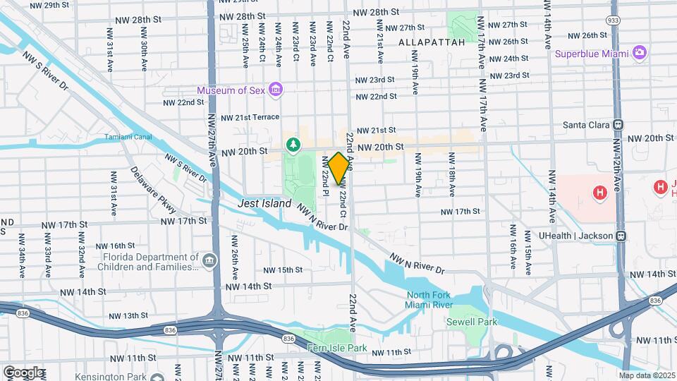 1836 NW 22nd Ct Map and Location Details