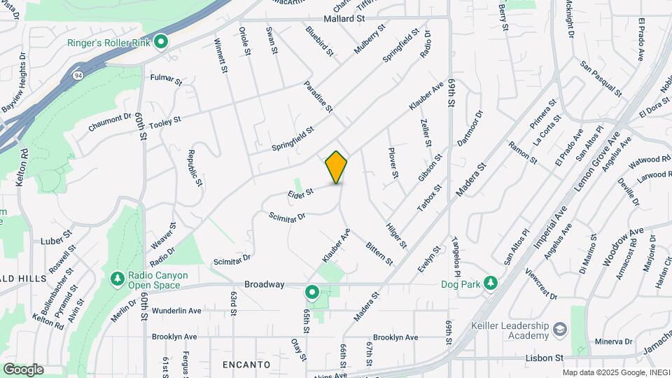 1444 Klauber Ave Map and Location Details
