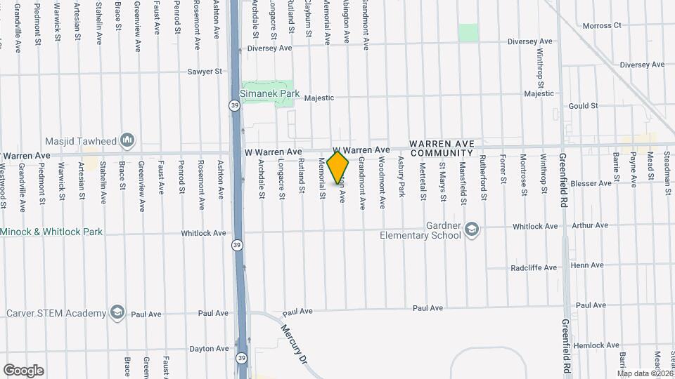 6829 Abington Ave, Unit 1 Mapa y Detalles de la Ubicación