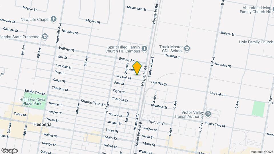 16572 Live Oak Ave Mapa y Detalles de la Ubicación