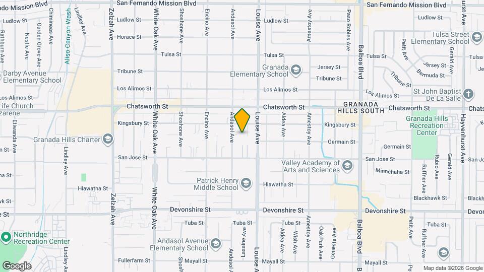 10554 Andasol Ave Mapa y Detalles de la Ubicación