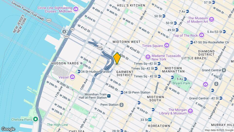 354 W 38th St Map and Location Details