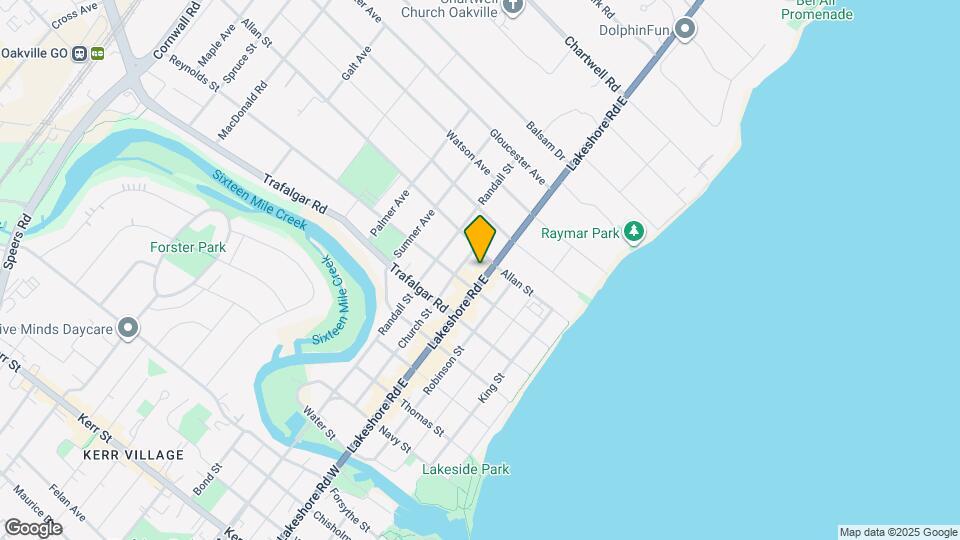 341 Lakeshore Rd E Map and Location Details