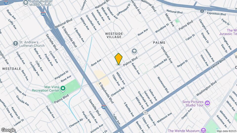 10961 Palms Blvd Map and Location Details