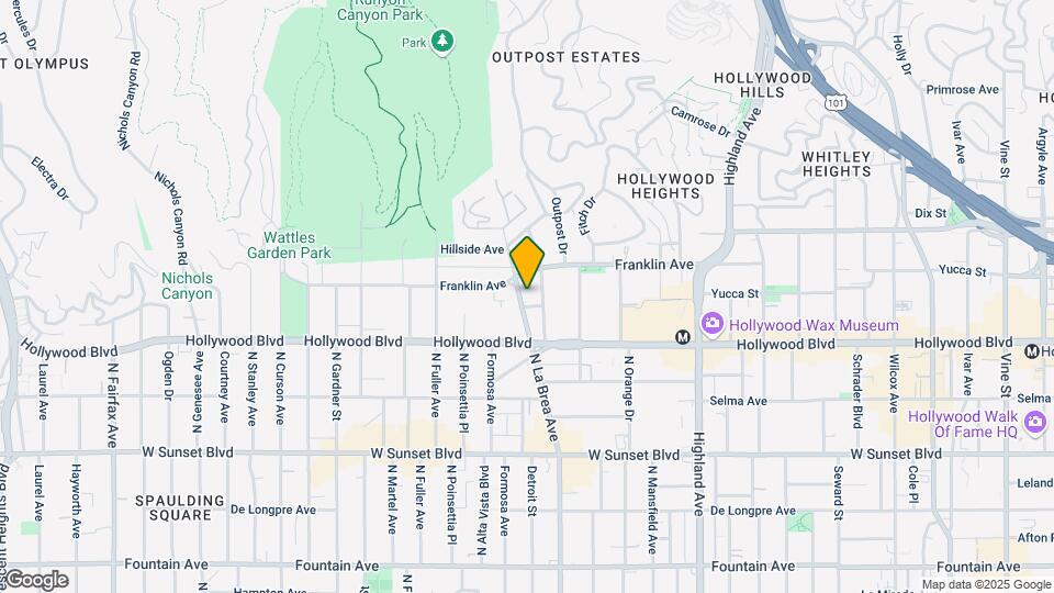1754 N La Brea Ave Map and Location Details