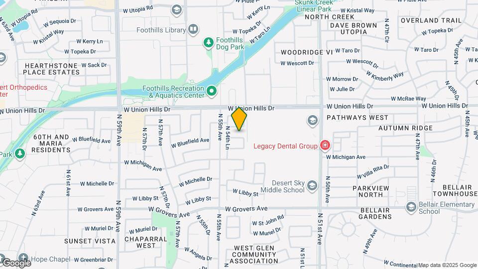 5426 W Bluefield Ave Map and Location Details
