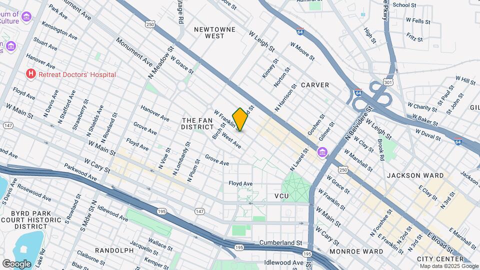 1103 W Franklin St Mapa y Detalles de la Ubicación