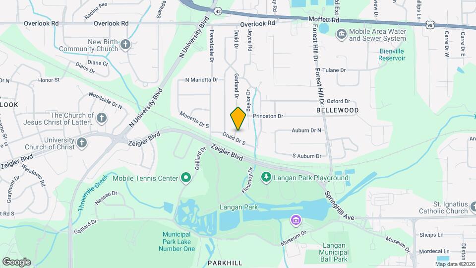 1104 Garland Dr Map and Location Details