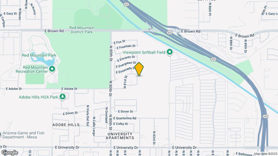 841 N Hillridge Map and Location Details