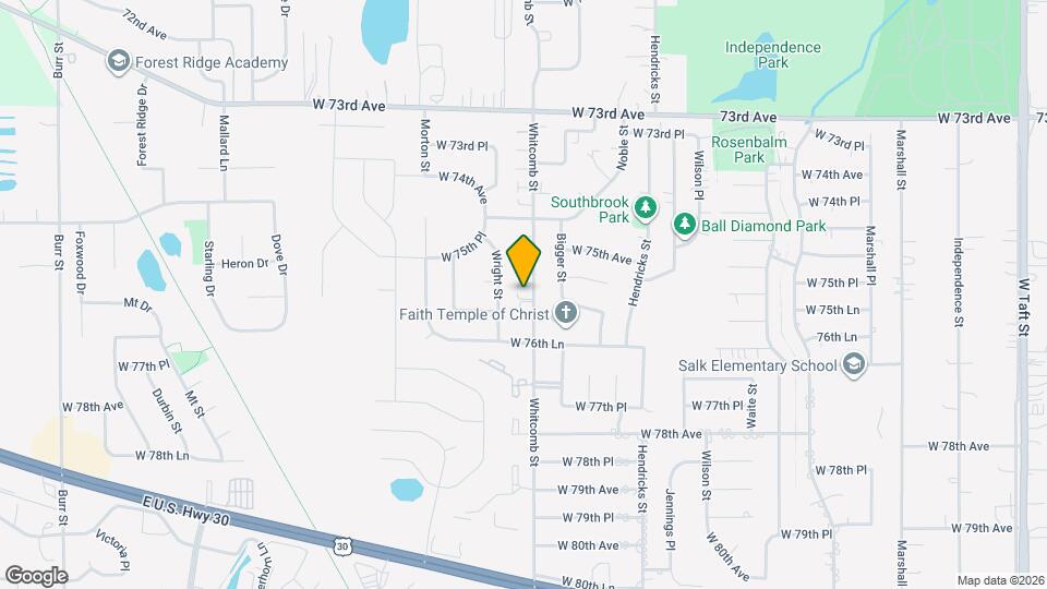 7600 Whitcomb St Mapa y Detalles de la Ubicación