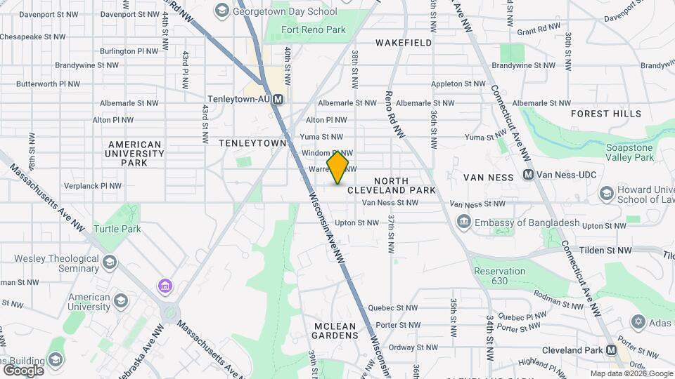 3808 Veazey St NW Map and Location Details