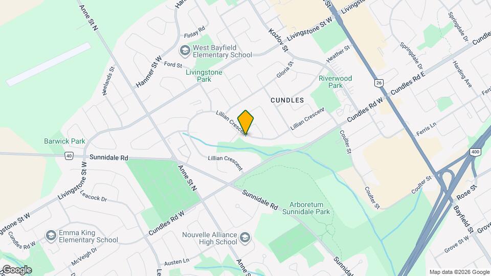 92 Lillian Crescent Map and Location Details