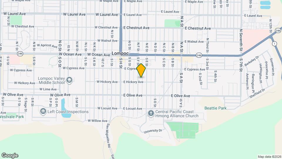 309 E Hickory Ave Map and Location Details