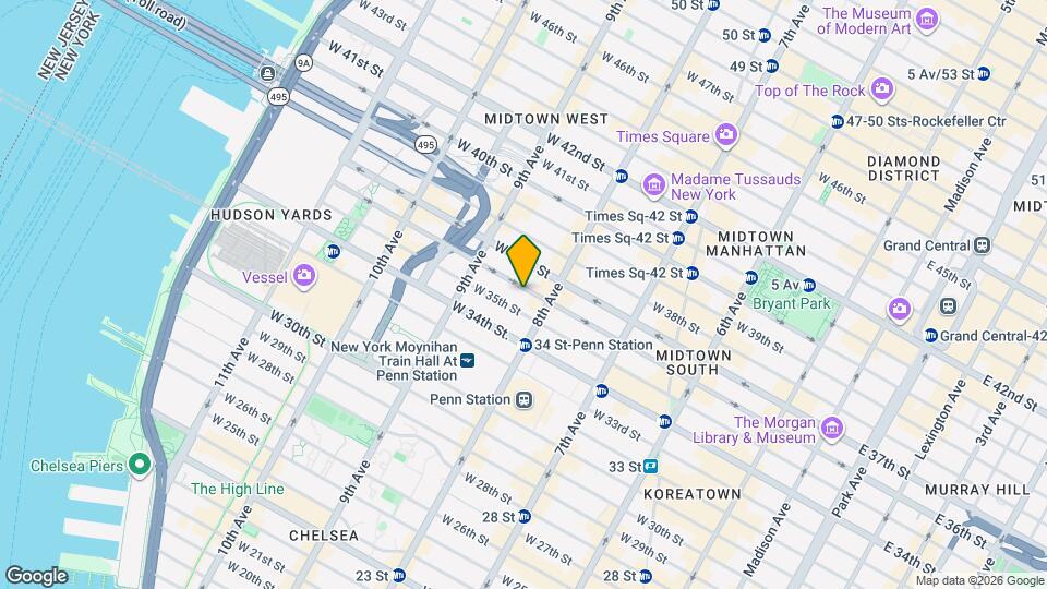 314-318 W 36th St Map and Location Details