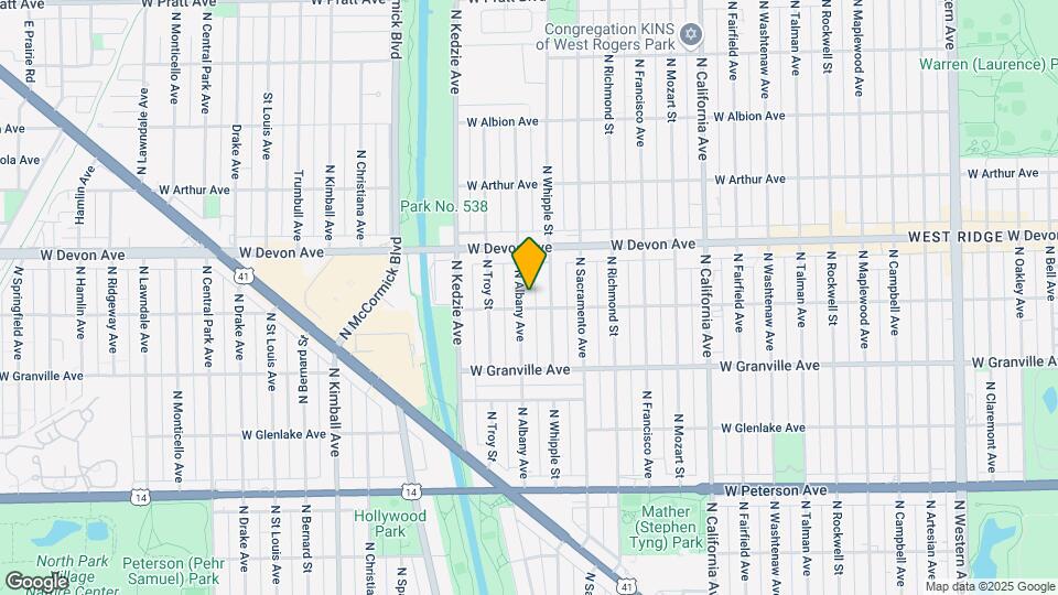 6309 N Albany Ave Map and Location Details