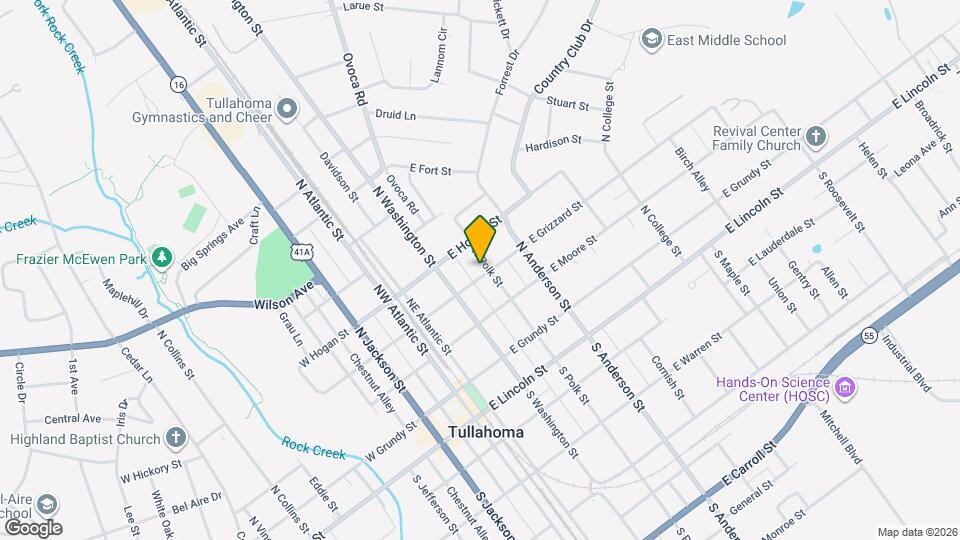 401 N Polk St Map and Location Details