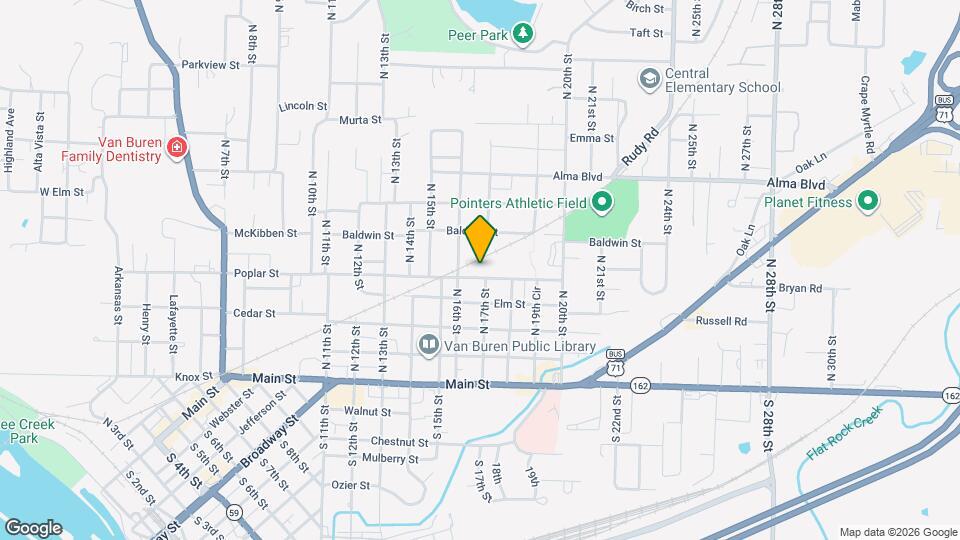 1611 Poplar St Map and Location Details