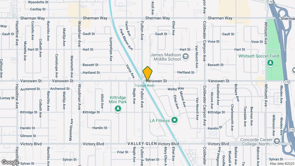 13244 Vanowen St Map and Location Details