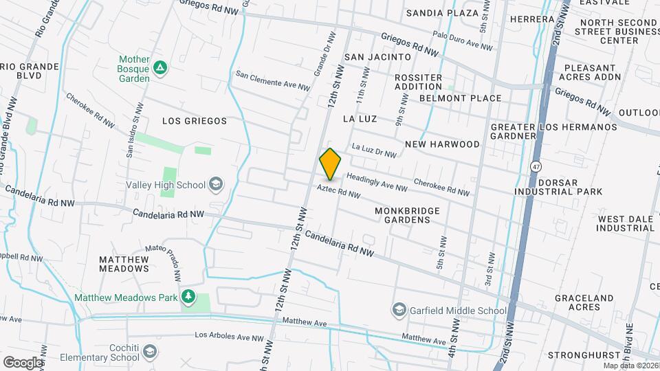 1113 Aztec Rd NW Map and Location Details