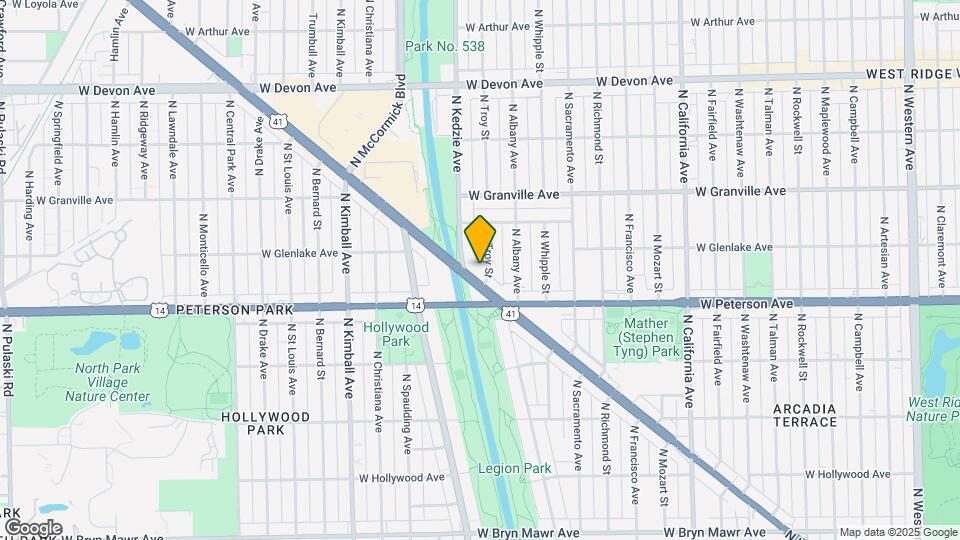 6040 N Troy St Map and Location Details