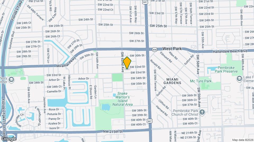 6143 SW 33rd St Map and Location Details