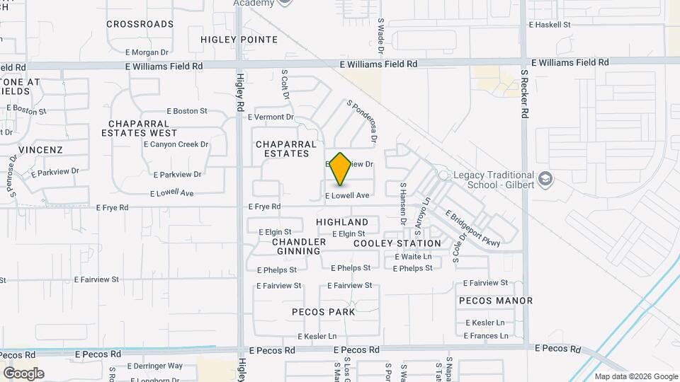 3478 E Lowell Ave Map and Location Details