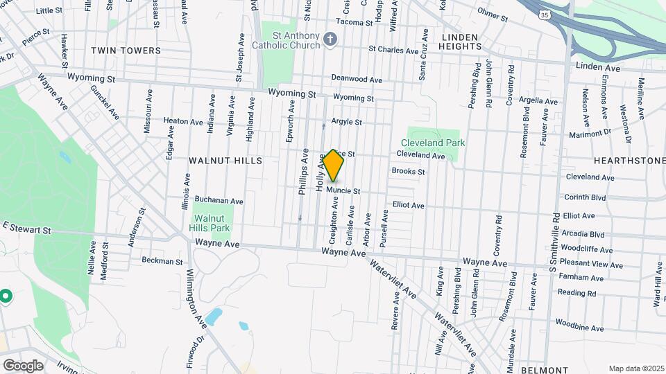 1257 Creighton Ave Map and Location Details