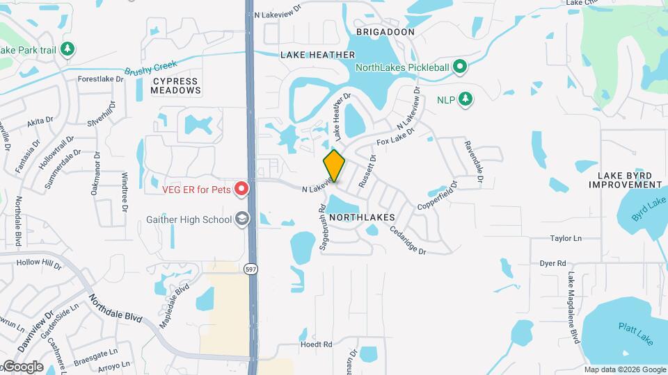 16128 Foxfire Dr Map and Location Details