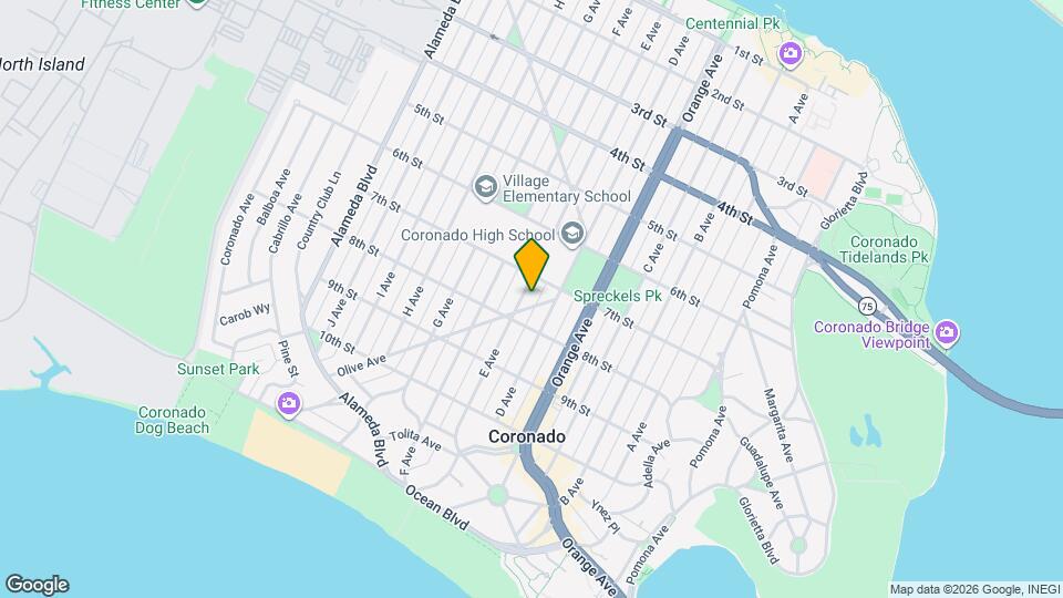 734 Olive Ave Map and Location Details