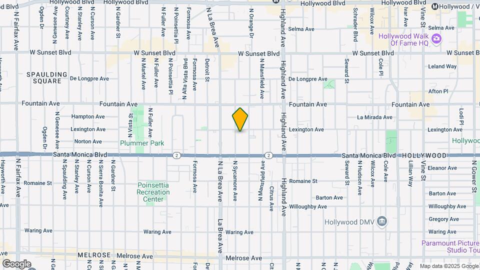 1152 N Sycamore Ave, Unit House Map and Location Details