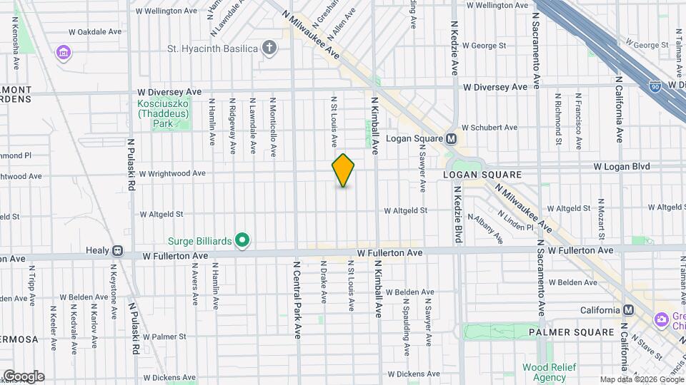 2525 N Saint Louis Ave, Unit 2R Map and Location Details