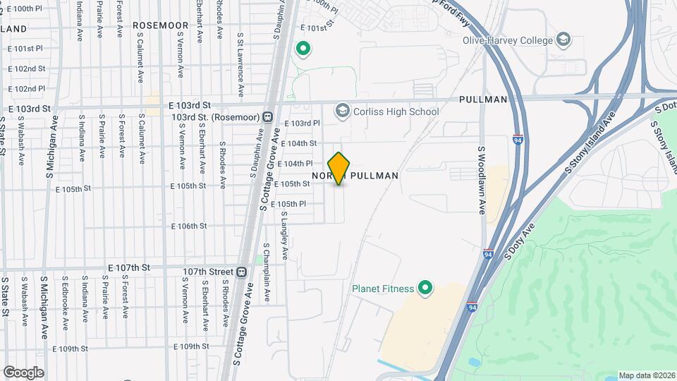 10508 S Maryland Ave, Unit Quiet Community Mapa y Detalles de la Ubicación