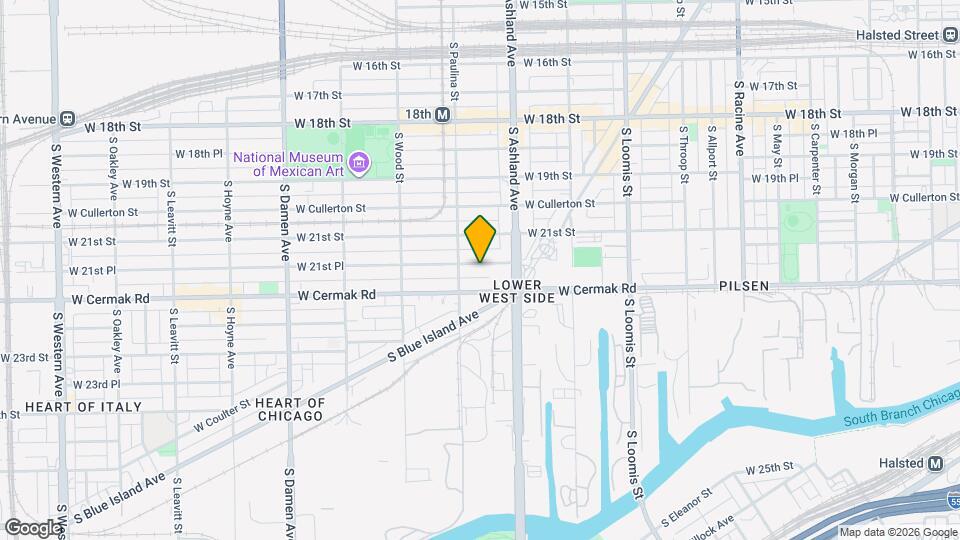 1639 W 21st Pl Map and Location Details