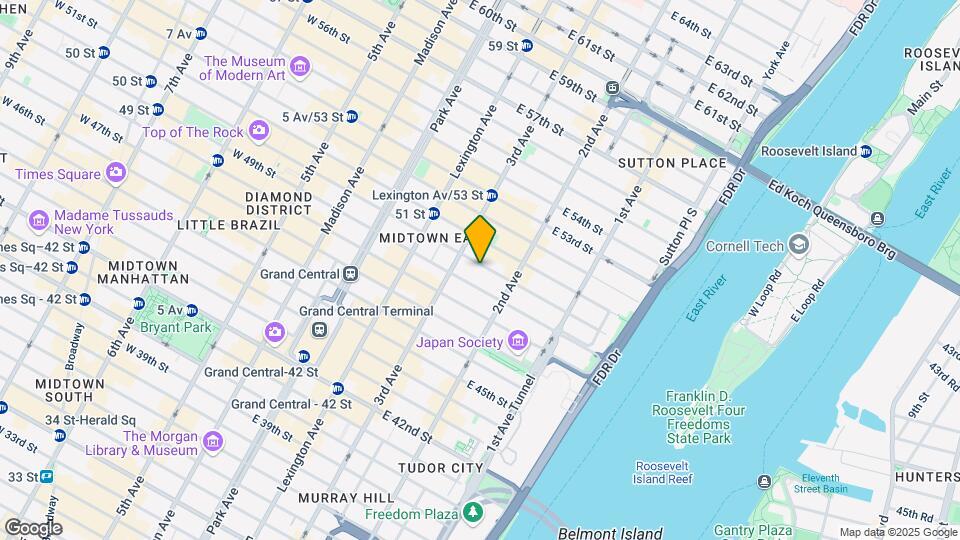 224 E 50th St Mapa y Detalles de la Ubicación