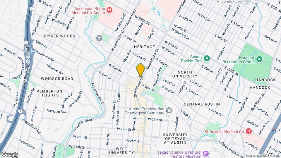3016 Guadalupe St Mapa y Detalles de la Ubicación