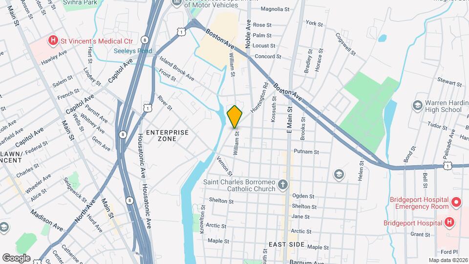 831-833-833 William St Mapa y Detalles de la Ubicación