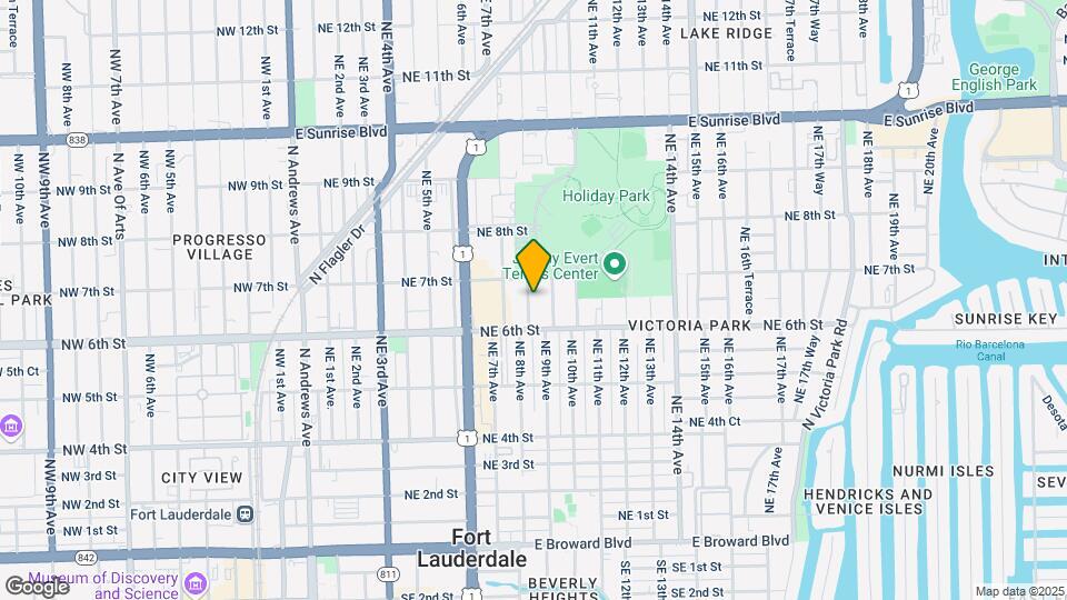 628 NE 8th Ave Map and Location Details