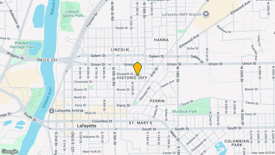 612 N 13th St Map and Location Details