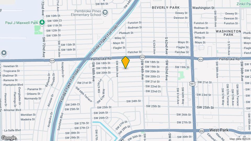 6515 SW 20th St Map and Location Details