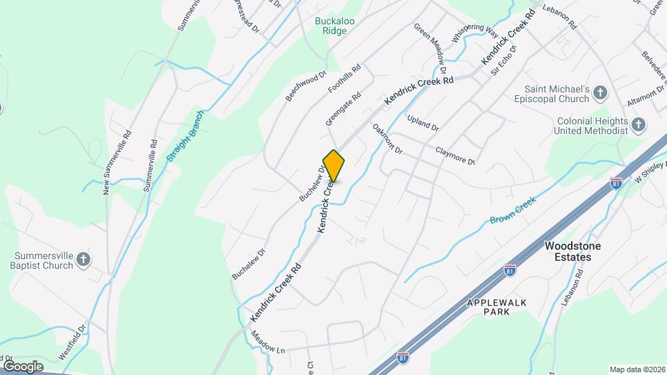 1053 Kendrick Creek Rd Map and Location Details