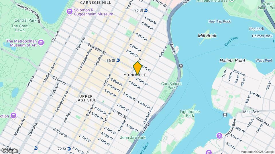 415 E 85th St Map and Location Details
