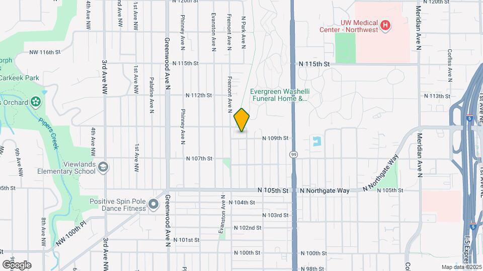 10903 N Park Ave N Map and Location Details