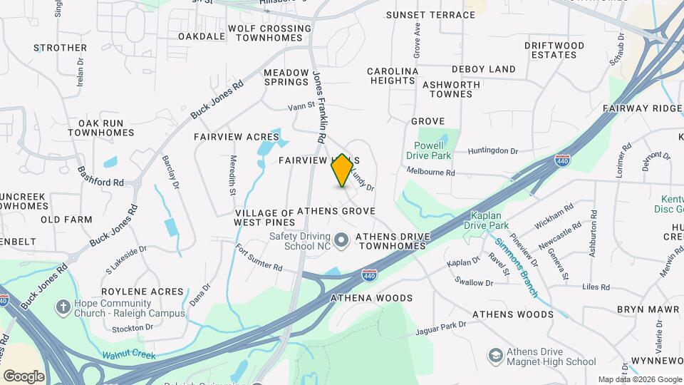 852 Athens Dr Map and Location Details