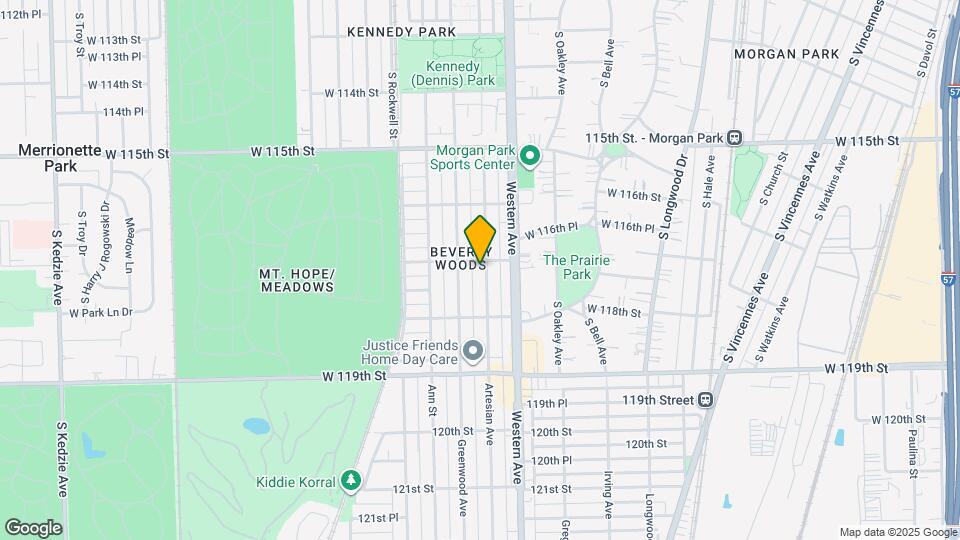 11706 S Artesian Ave Map and Location Details