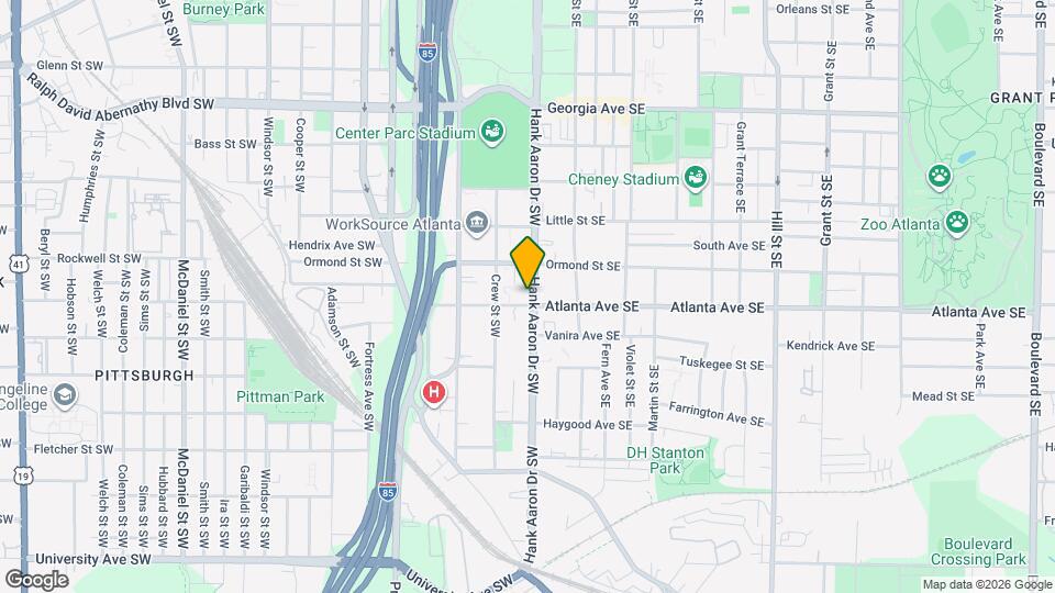 875 Hank Aaron Dr SW Map and Location Details