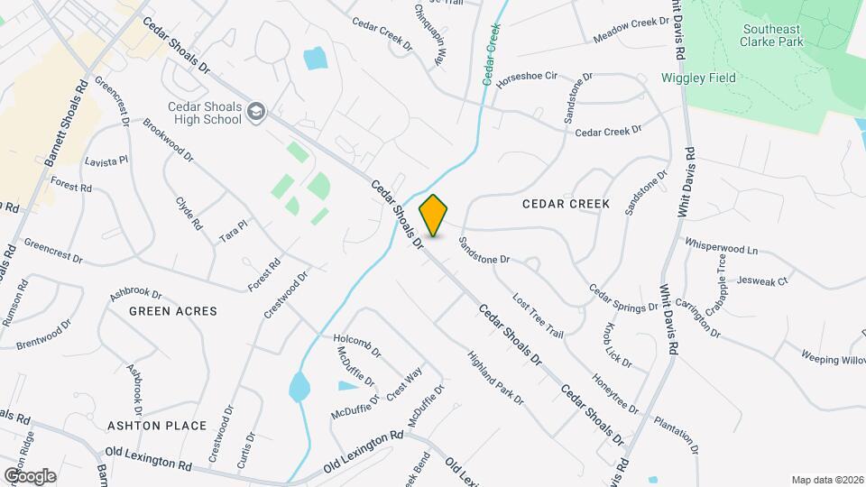 1535 Cedar Shoals Dr Map and Location Details