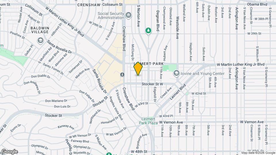 4126 S Bronson Ave Map and Location Details